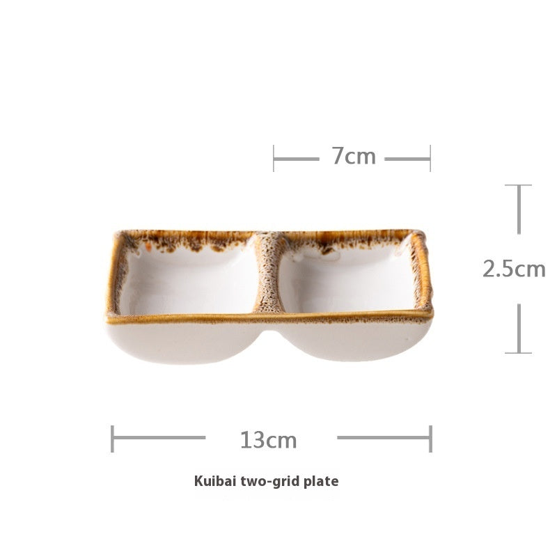 Square Ceramic Snack Sauce Ceramic Plate