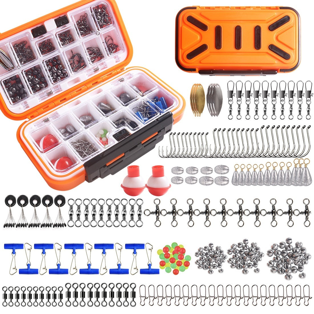 254pcs Fishing Tackle Set – Durable Waterproof Box
