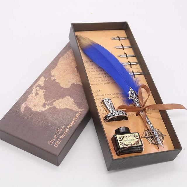 Caligraphy set feather dip pen