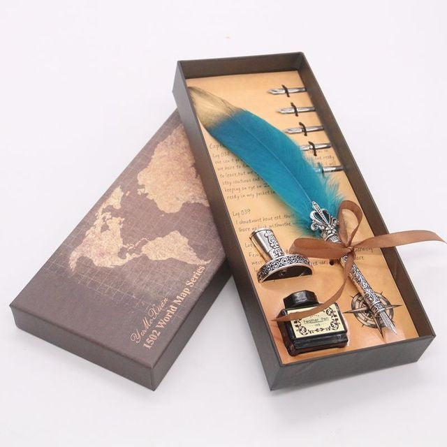 Caligraphy set feather dip pen