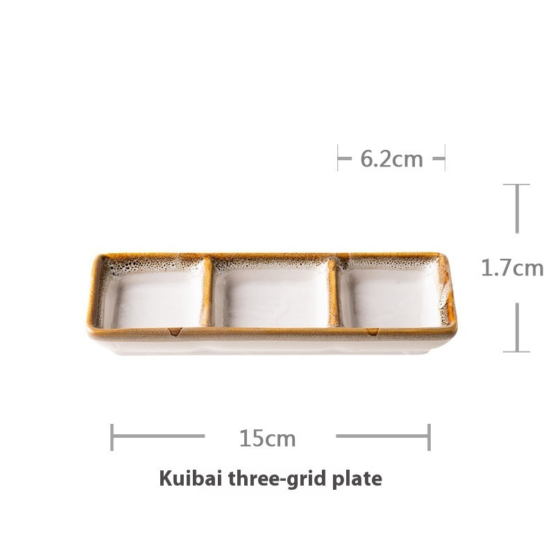 Square Ceramic Snack Sauce Ceramic Plate