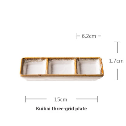 Square Ceramic Snack Sauce Ceramic Plate