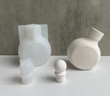 DIY Perfume Bottle Vase Plaster Silicone Mold