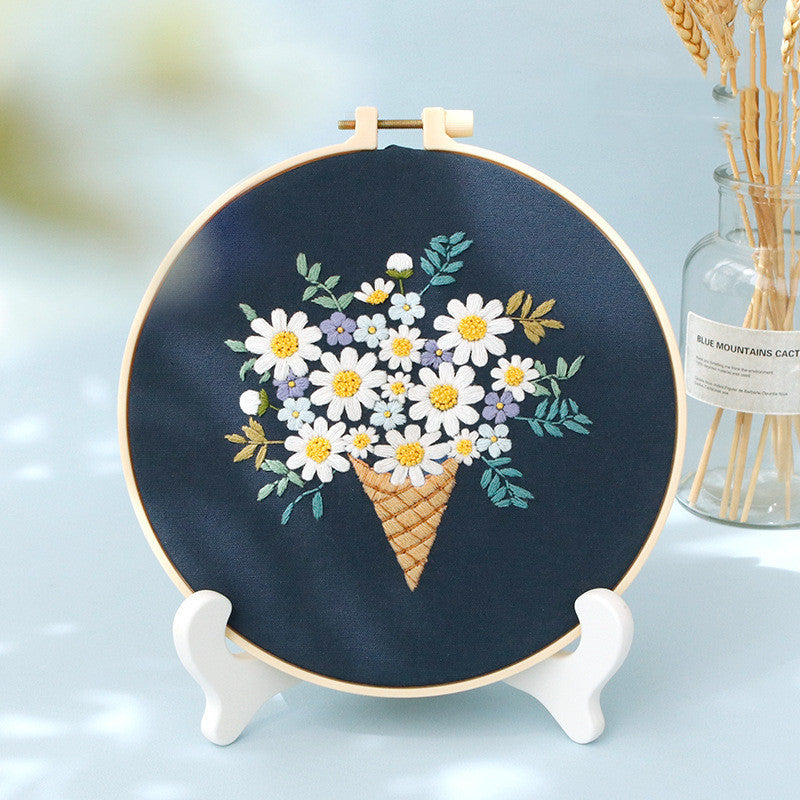 Cozy Scandinavian DIY Embroidery Flower Kit