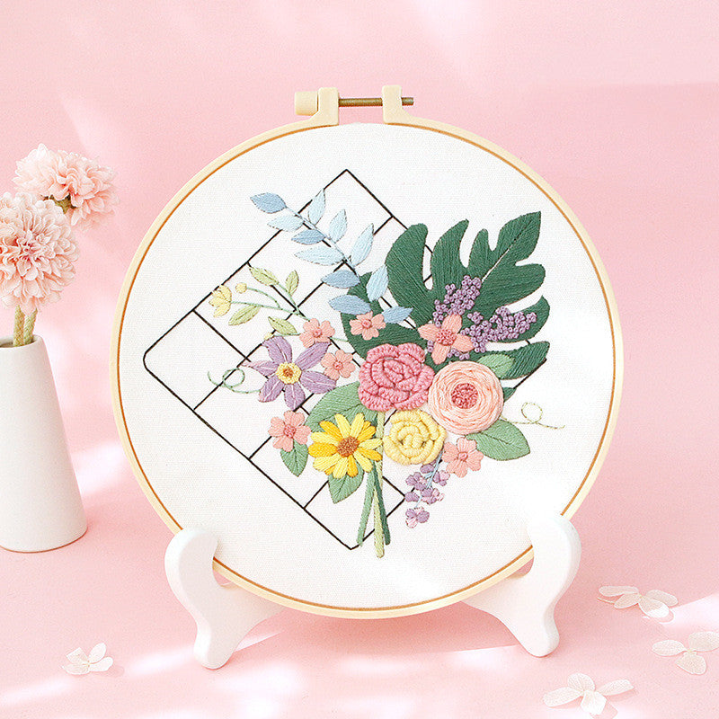 Cozy Scandinavian DIY Embroidery Flower Kit