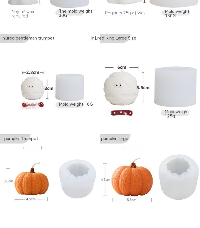 Halloween Silicone Mold – Ghost & Pumpkin Candle Making Mould for Aromatherapy & DIY Crafts