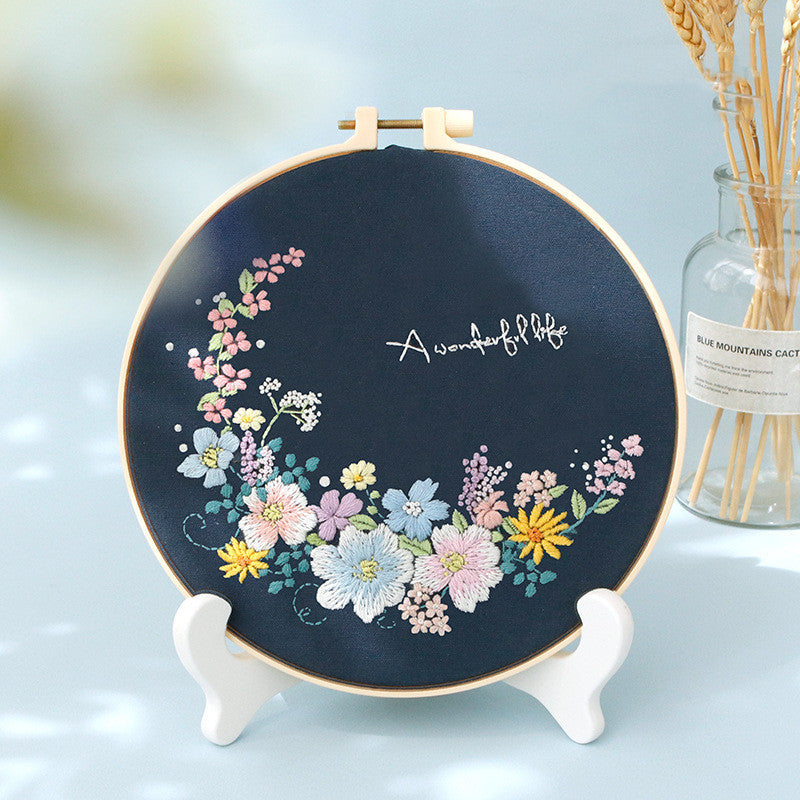 Cozy Scandinavian DIY Embroidery Flower Kit
