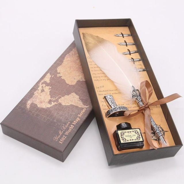 Caligraphy set feather dip pen