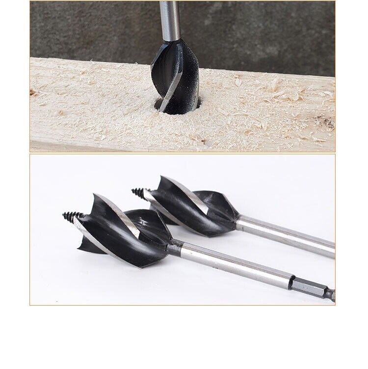 11 Pcs High-Carbon Steel Fast Cut Wood Auger Wood Drill Bit Tools Set 10-35MM UK