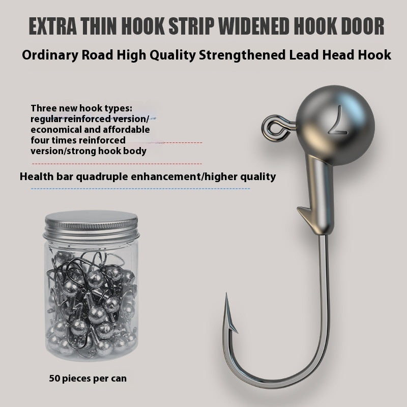 50pcs Jig Fishing Hooks – Tough, Sharp, Dependable