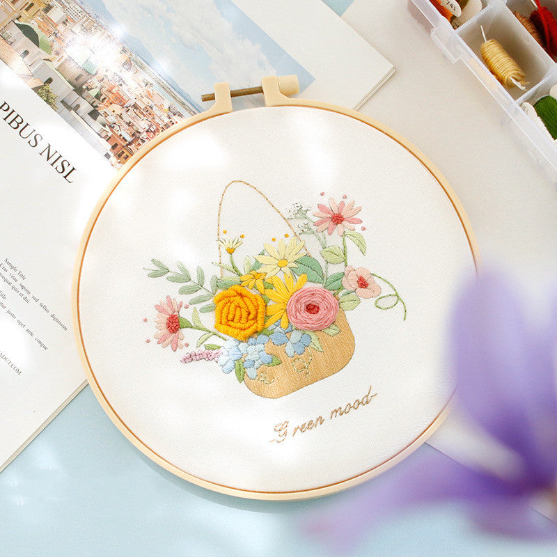 Cozy Scandinavian DIY Embroidery Flower Kit