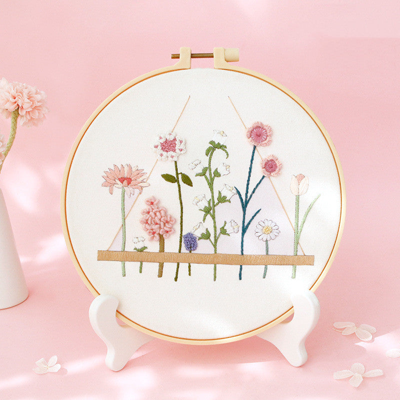 Cozy Scandinavian DIY Embroidery Flower Kit