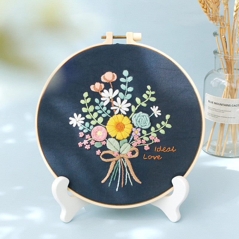 Cozy Scandinavian DIY Embroidery Flower Kit