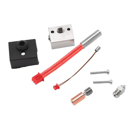 3D Printer Hotend Kit Bimetal Heating Block Throat Tube Heater Nozzle Extruder Parts for Ender 3 S1 24V 40W 300℃
