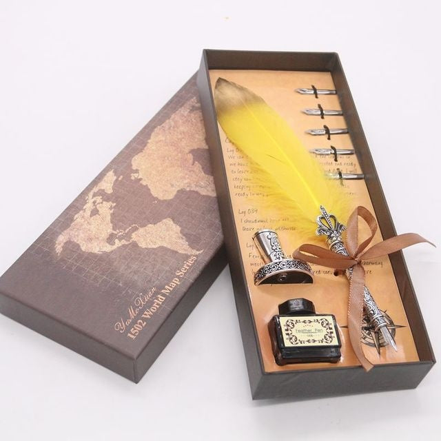 Caligraphy set feather dip pen