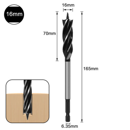 11 Pcs High-Carbon Steel Fast Cut Wood Auger Wood Drill Bit Tools Set 10-35MM UK