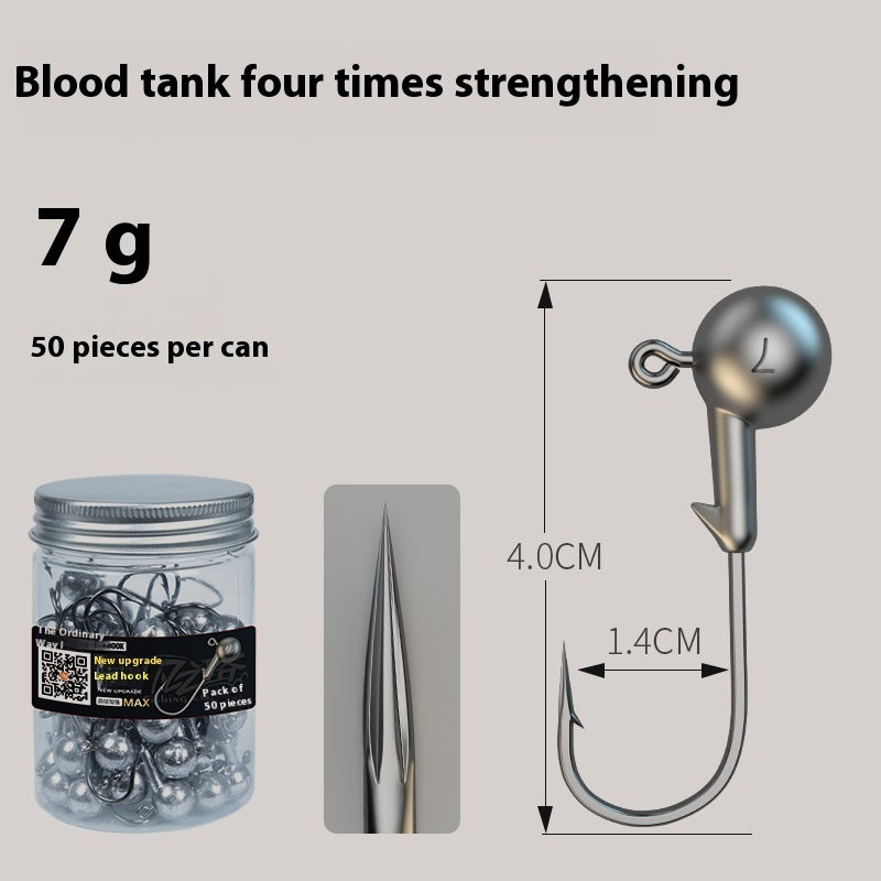 50pcs Jig Fishing Hooks – Tough, Sharp, Dependable