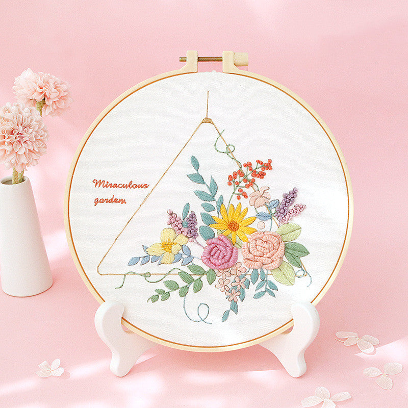 Cozy Scandinavian DIY Embroidery Flower Kit