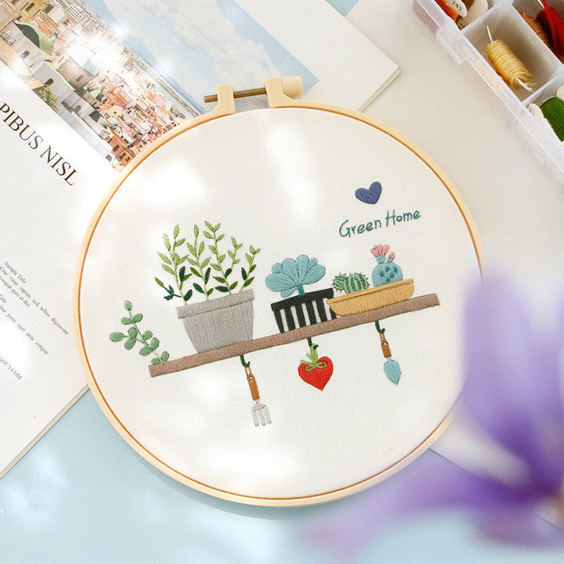 Cozy Scandinavian DIY Embroidery Flower Kit