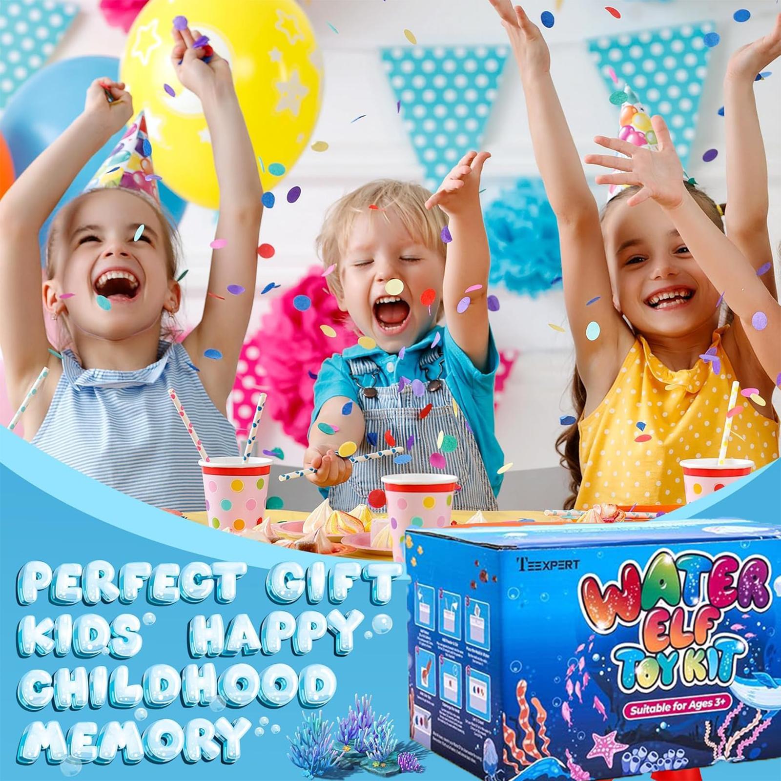 Kids DIY Soft Rubber Pet Craft Kit: 20 Gel Toys & 5 Molds - Creative Sensory Activity Set - Perfect Birthday Party Gift for Children