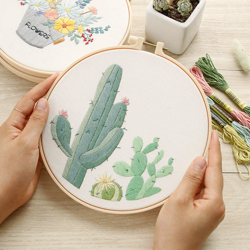 Cozy Scandinavian DIY Embroidery Flower Kit