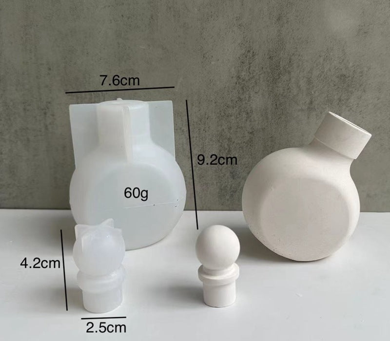 DIY Perfume Bottle Vase Plaster Silicone Mold