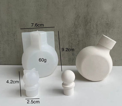 DIY Perfume Bottle Vase Plaster Silicone Mold