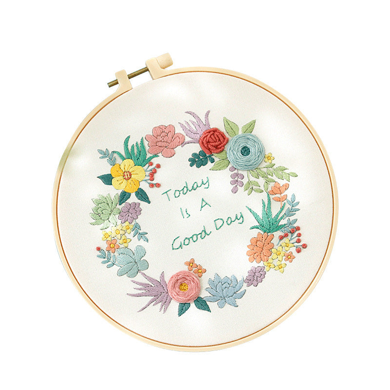 Cozy Scandinavian DIY Embroidery Flower Kit