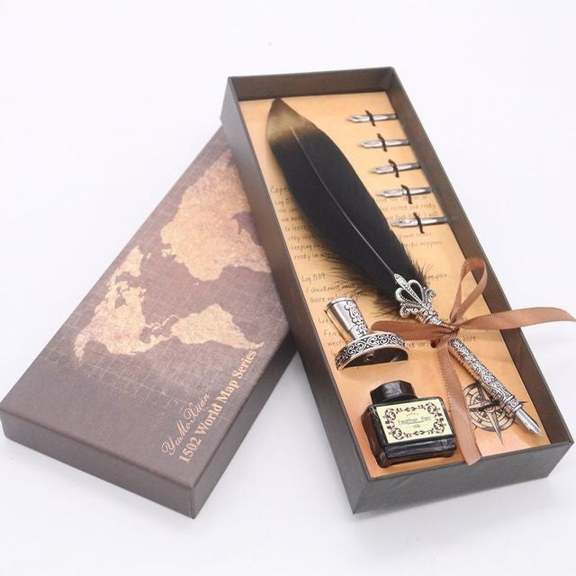 Caligraphy set feather dip pen