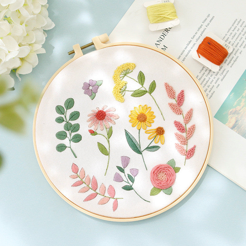 Cozy Scandinavian DIY Embroidery Flower Kit