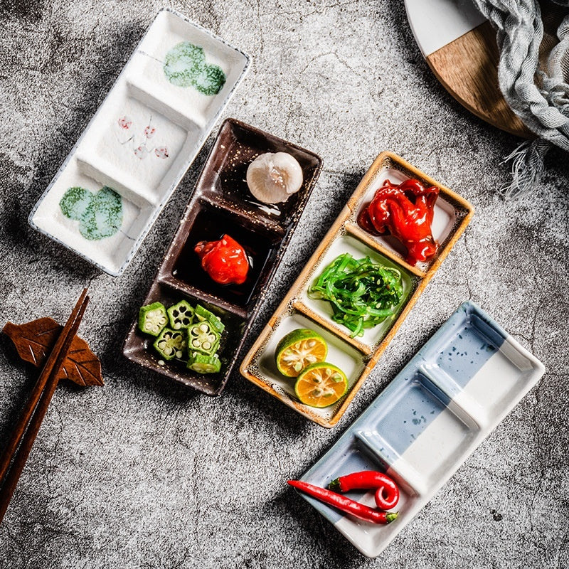 Square Ceramic Snack Sauce Ceramic Plate