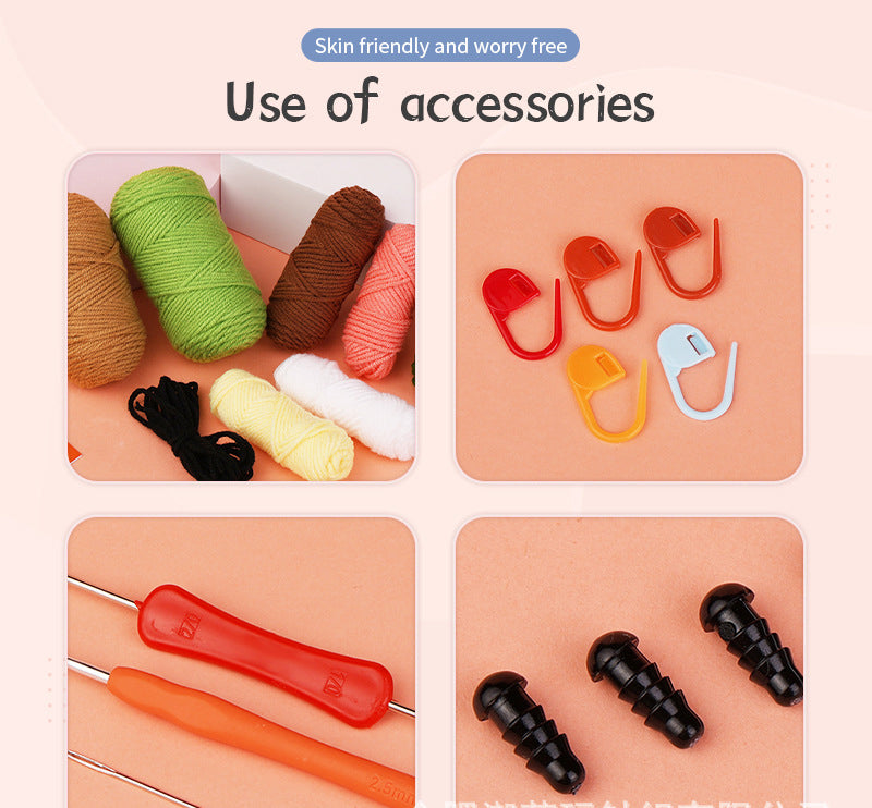 DIY Knitting Supplies Crochet Starter Kit with Step-by-Step Video Tutorials, Learn to Crochet Kits for Adults and Kids-2