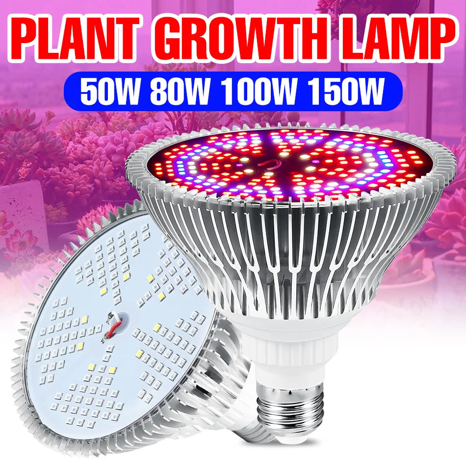 E27 LED Grow Light Bulb E14 Full Spectrum Plant Lamp Indoor Flower Seeds Hydroponics Cultivation Lights For Vegetable Growth Box