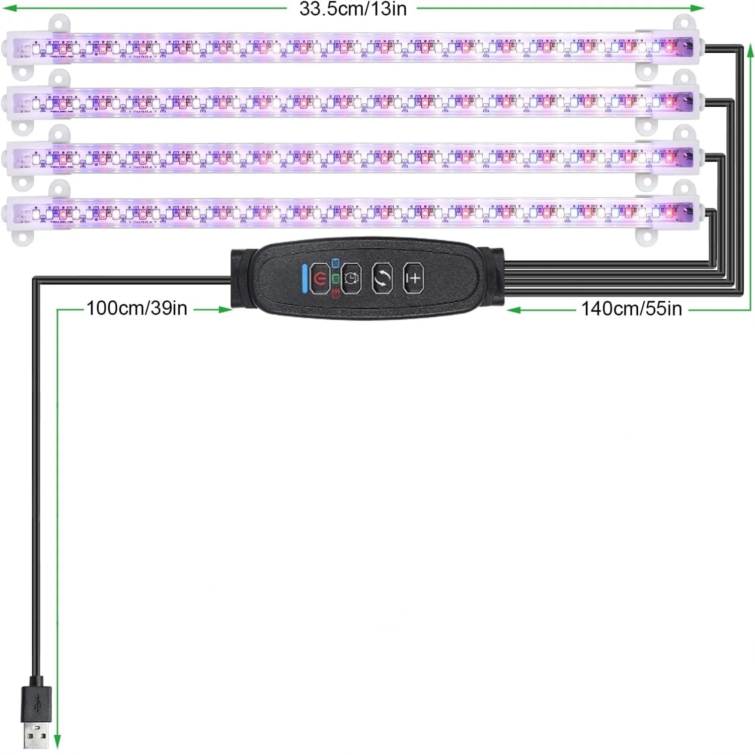 3 Colors Indoor Led Grow Light USB DC5V Timer Phyto Lamp For Plants Dimmable LED Lamp Phytolamps Full Spectrum Hydroponics