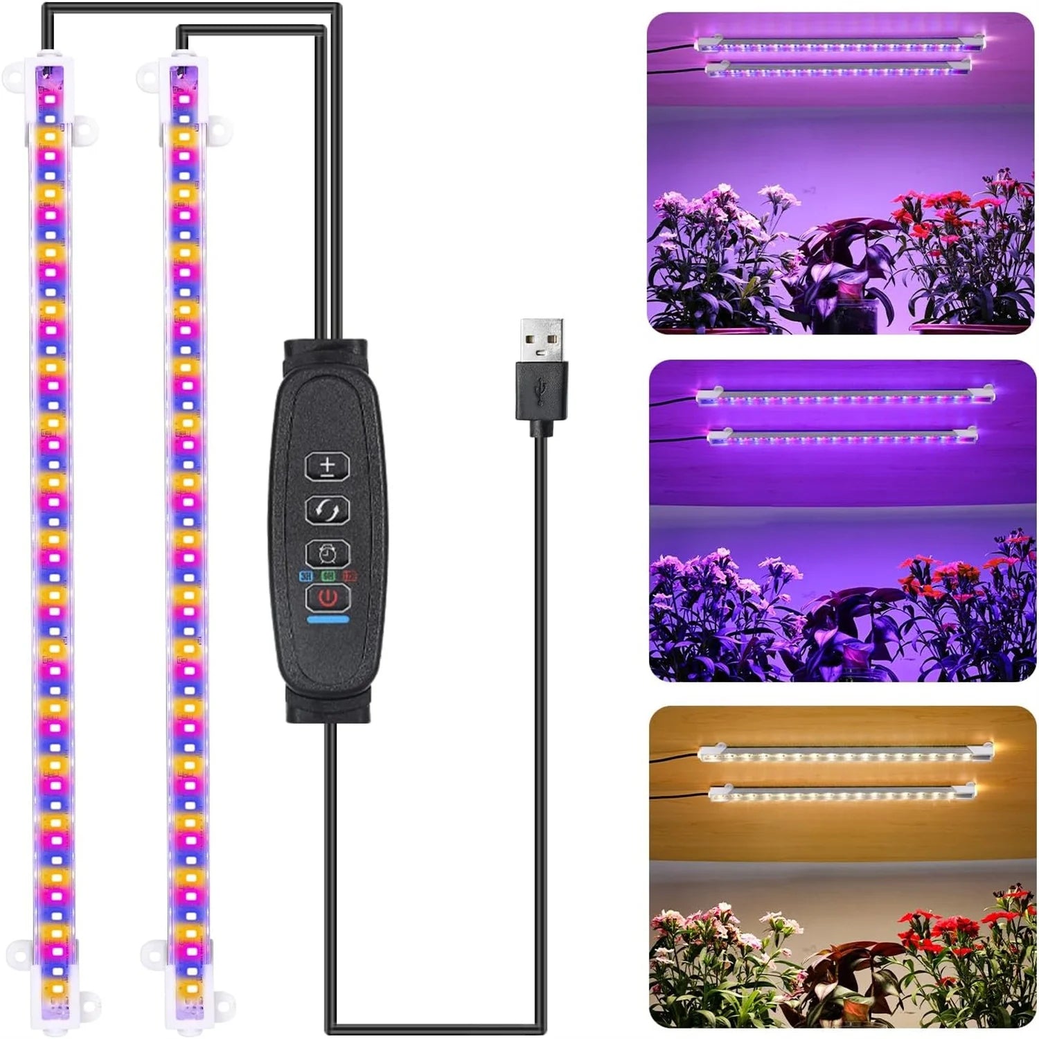 3 Colors Indoor Led Grow Light USB DC5V Timer Phyto Lamp For Plants Dimmable LED Lamp Phytolamps Full Spectrum Hydroponics