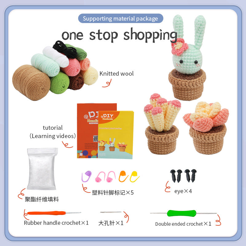 DIY Knitting Supplies Crochet Starter Kit with Step-by-Step Video Tutorials, Learn to Crochet Kits for Adults and Kids-6