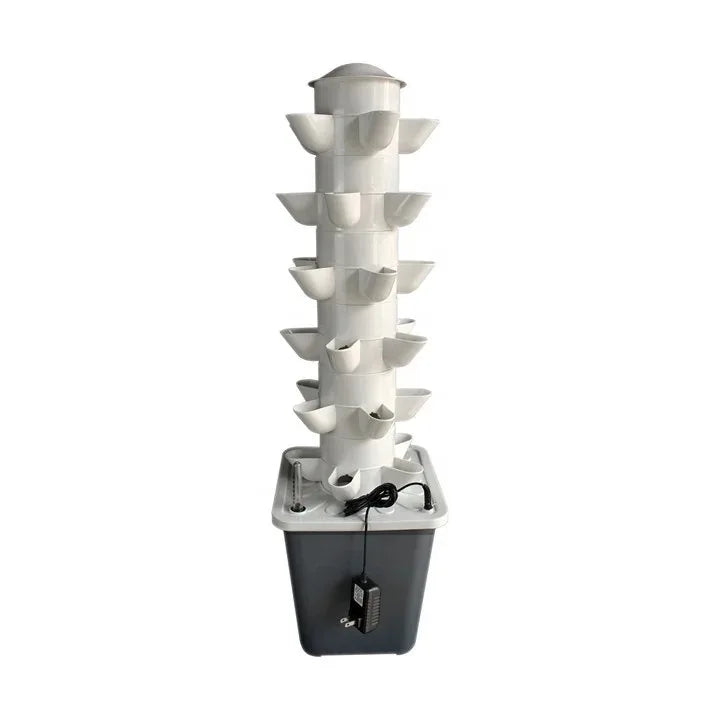 Hydroponic Growing System Mini Indoor Outdoor Home Grow Herb Vertical Garden Tower 6 Tiers 30 Holes Vegetables Planter