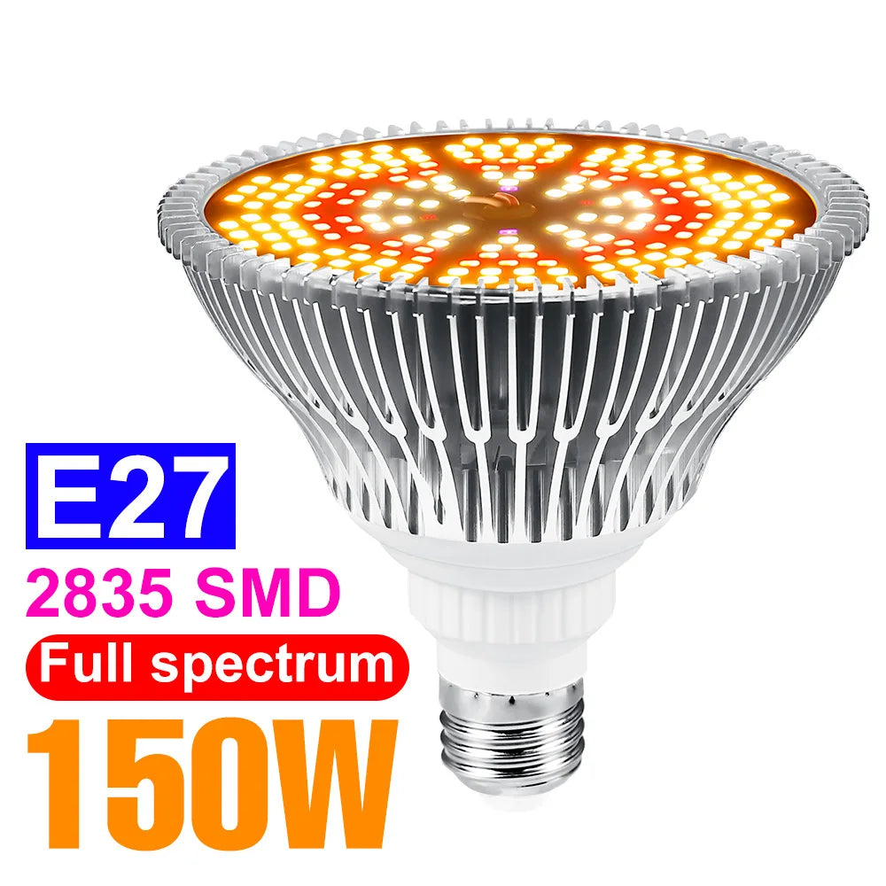 E27 LED Grow Light Bulb E14 Full Spectrum Plant Lamp Indoor Flower Seeds Hydroponics Cultivation Lights For Vegetable Growth Box