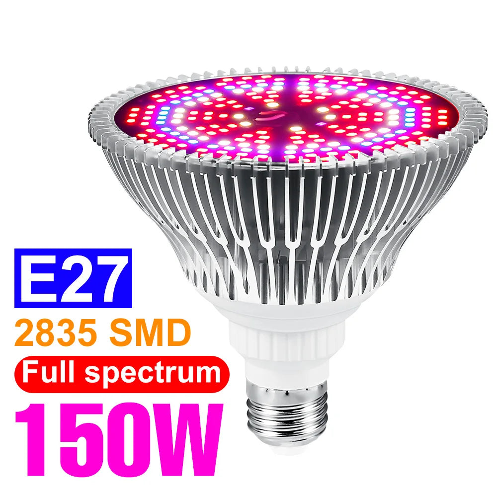 E27 LED Grow Light Bulb E14 Full Spectrum Plant Lamp Indoor Flower Seeds Hydroponics Cultivation Lights For Vegetable Growth Box