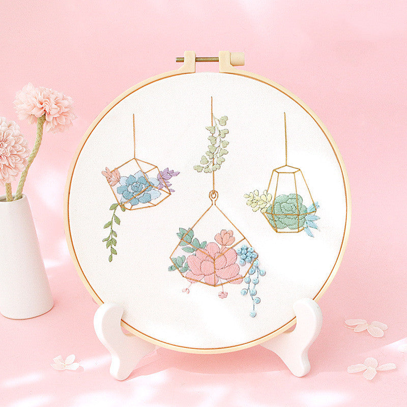 Cozy Scandinavian DIY Embroidery Flower Kit