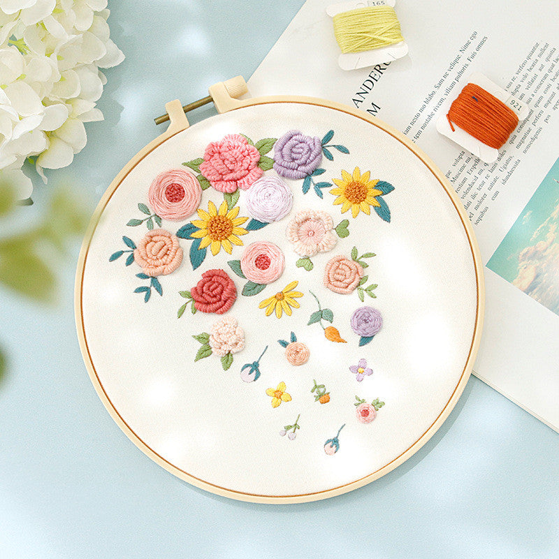 Cozy Scandinavian DIY Embroidery Flower Kit