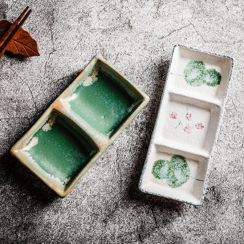 Square Ceramic Snack Sauce Ceramic Plate