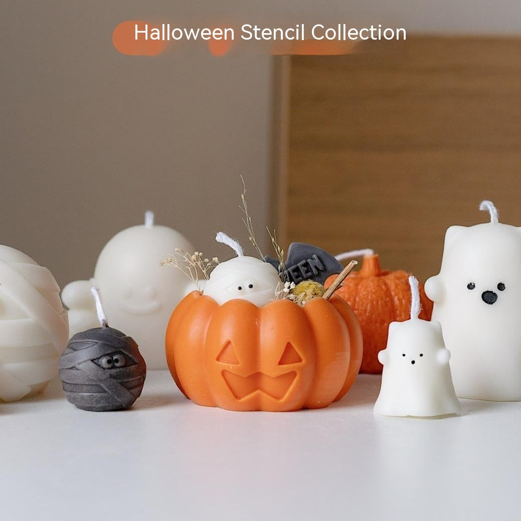 Halloween Silicone Mold – Ghost & Pumpkin Candle Making Mould for Aromatherapy & DIY Crafts