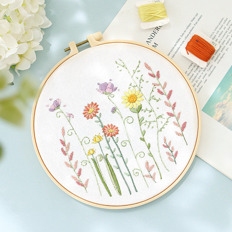 Cozy Scandinavian DIY Embroidery Flower Kit