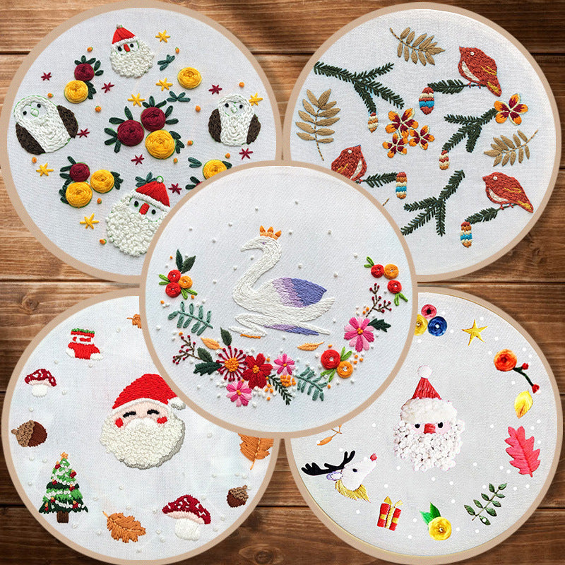 Diy Hand Embroidery Material Kit Creative Novice