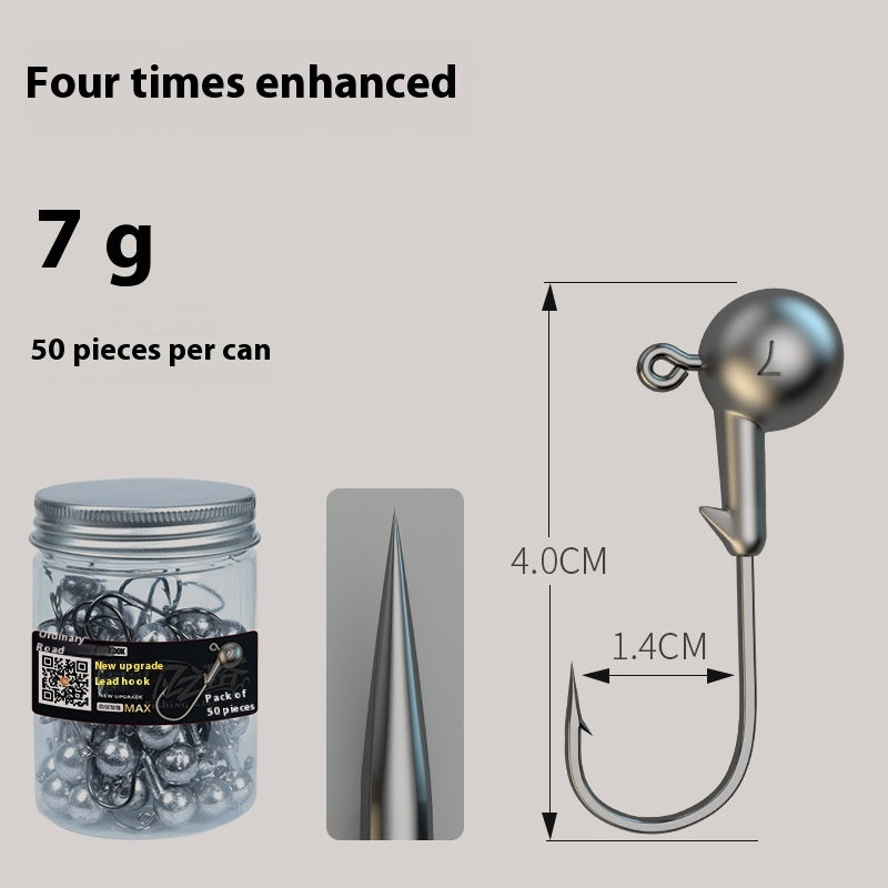 50pcs Jig Fishing Hooks – Tough, Sharp, Dependable