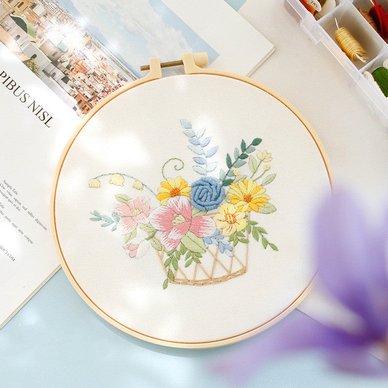 Cozy Scandinavian DIY Embroidery Flower Kit